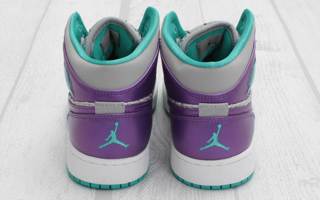 Air Jordan 1 Phat GS Wolf Grey Ultraviolet Green 364781-016 (4)