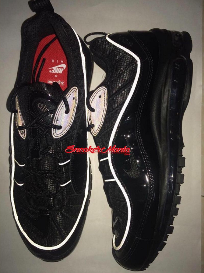 supreme x air max 98 black