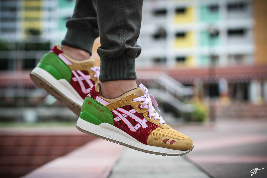 Jon. T in a 'Burger' Asics GEL-Lyte III Custom