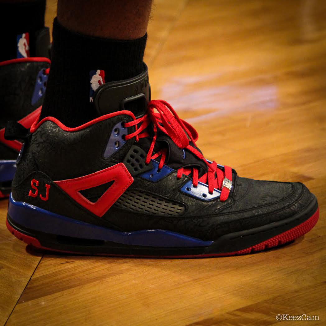 Stephen Jackson's Jordan Spizike Clippers PE (1)