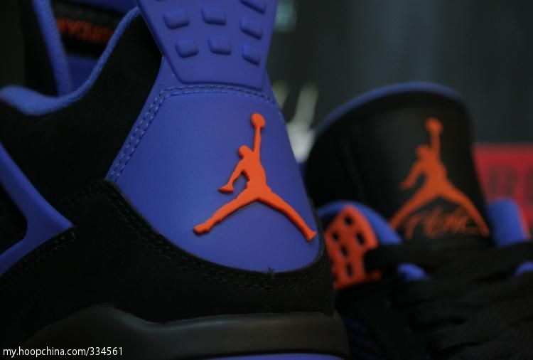 Air Jordan 4 IV Cavs Knicks Shoes Black Orange Blaze Old Royal 308497-027 (21)