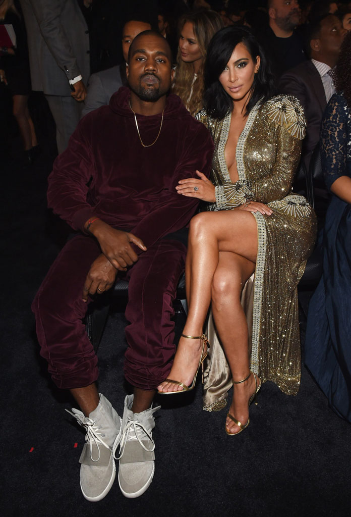 Kanye West Wears adidas Yeezy Sneakers & Sweatsuit for Grammy