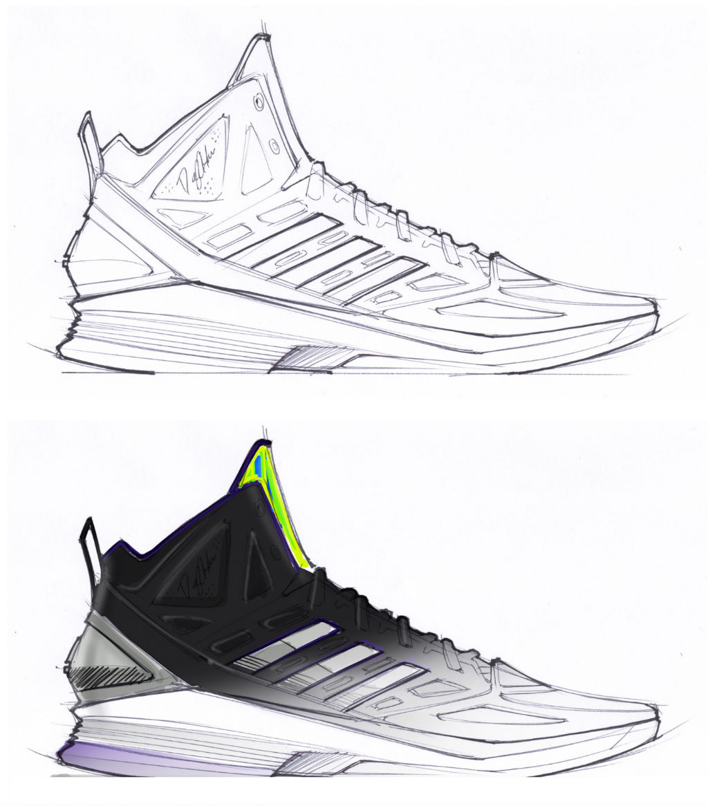 Adidas hot sale shoes drawing