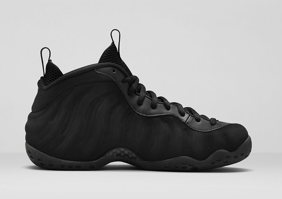 all black suede foamposites