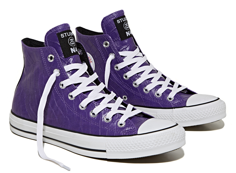 black and purple converse