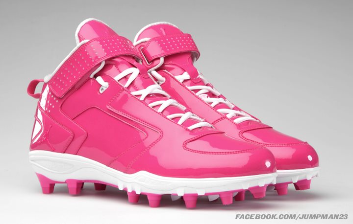 Pink store football cleats