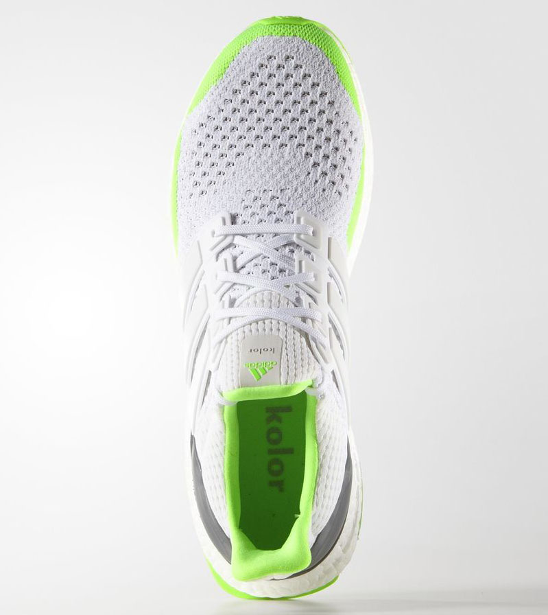 ultra boost white and green