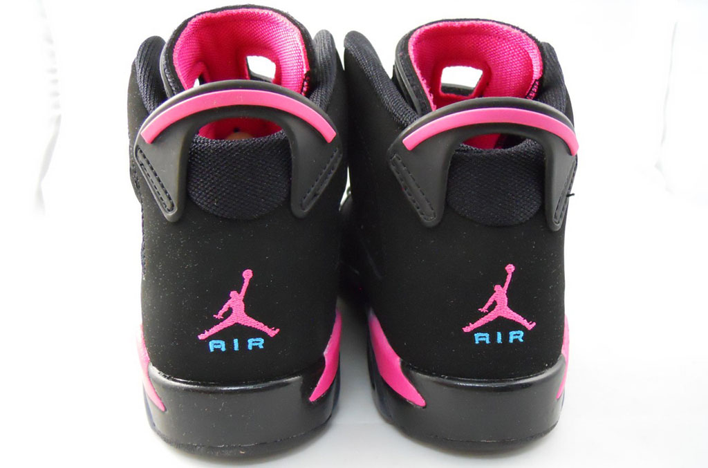 black pink and teal jordans