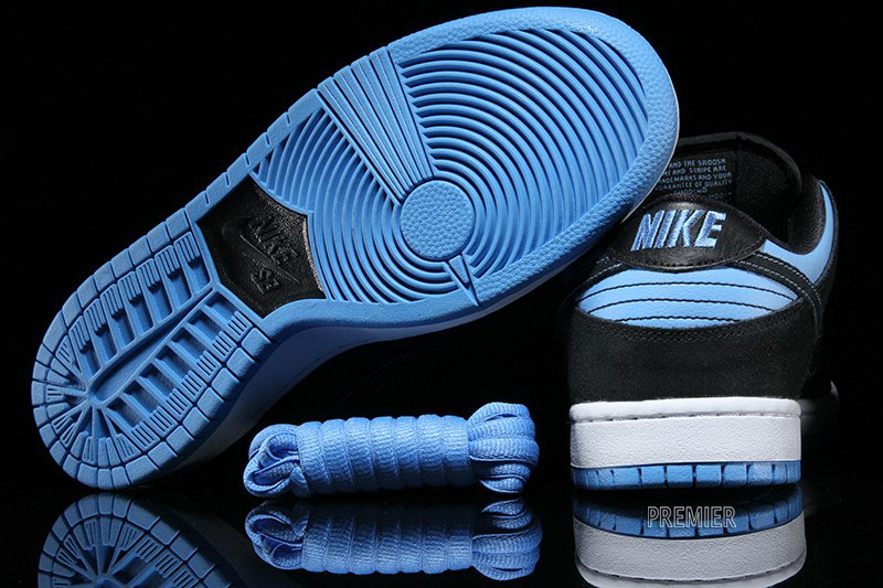 nike sb dunk low black university blue