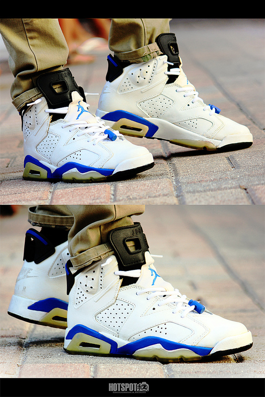 jordan 6 sport blue on feet