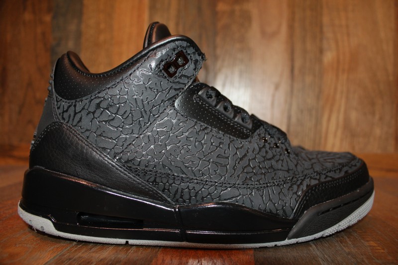 air jordan 3 black flip