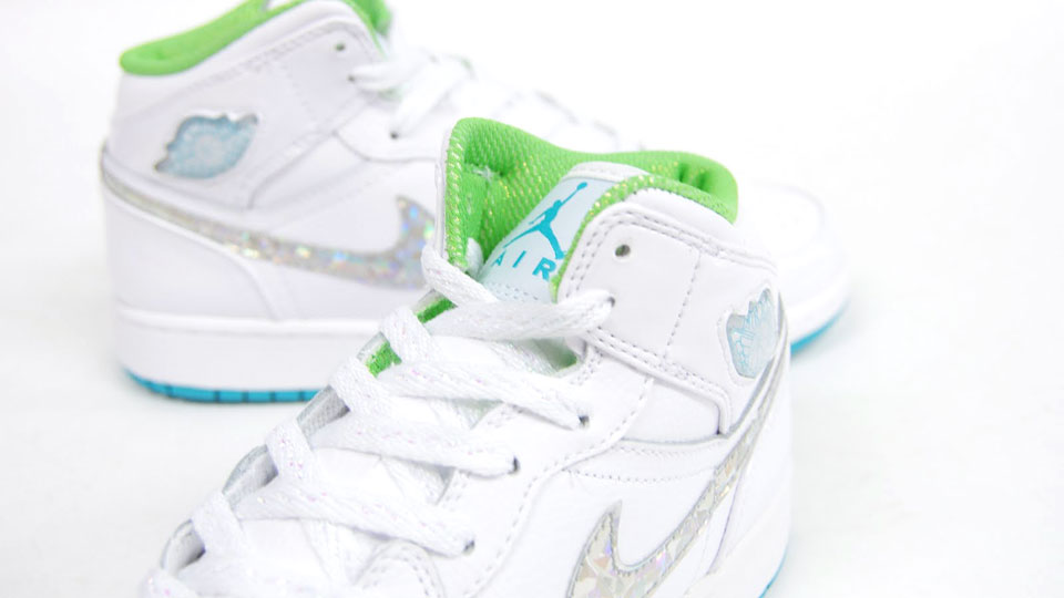 Air Jordan 1 Phat GS White Bright Turquoise Green Quartz 454659-101