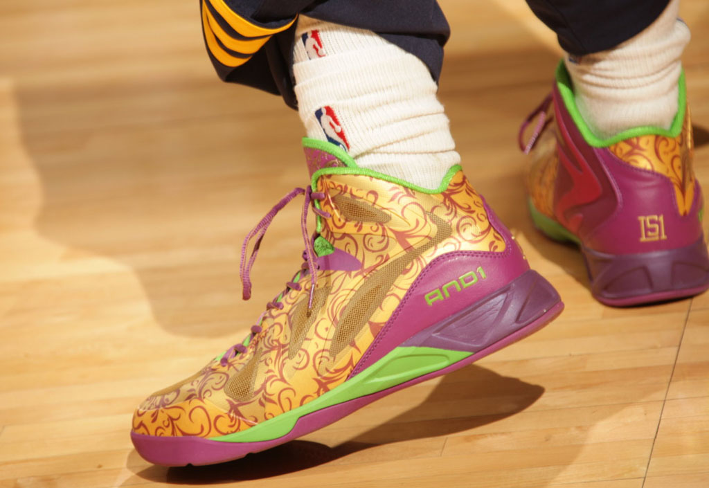 Lance Stephenson wearing AND1 Aqua Mid 1- Sir Lance A Lent