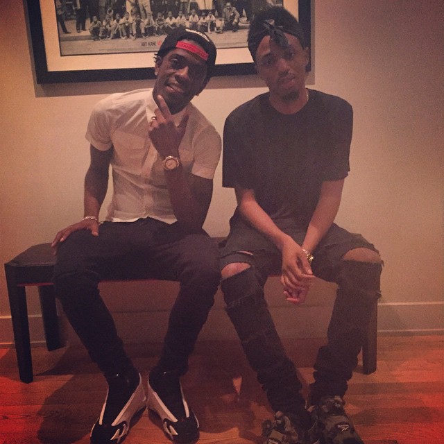 Rich Homie Quan wearing Air Jordan XIV 14 Black Toe