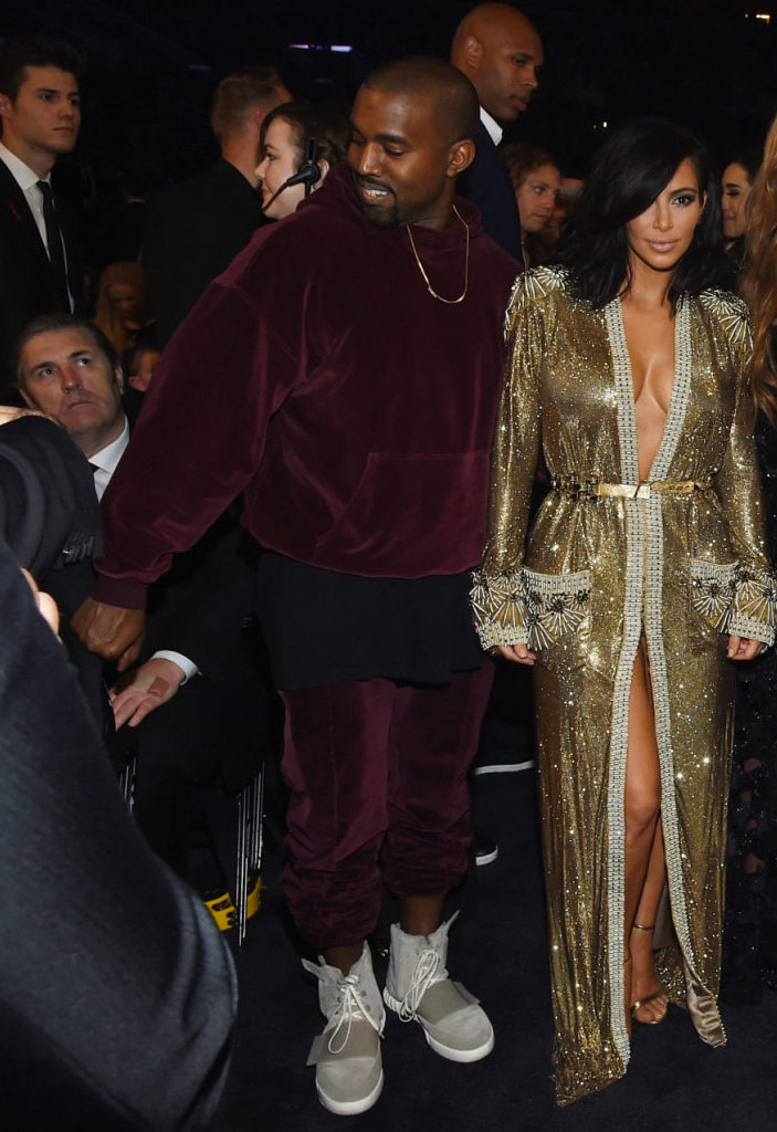 Kanye West wearing adidas Yeezy 750 Boost at the Grammy Awards (3)