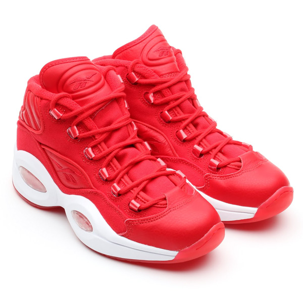 Reebok question mid red on sale canvas