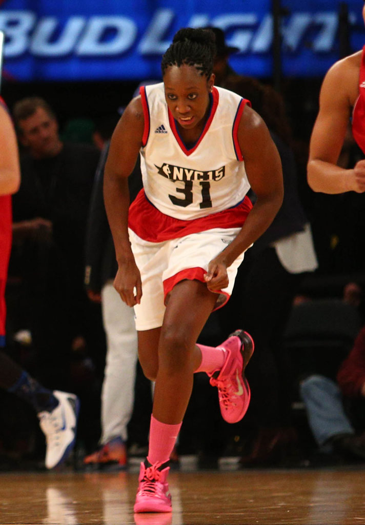 Tina Charles wearing Nike Hyperdunk 2014 BCA