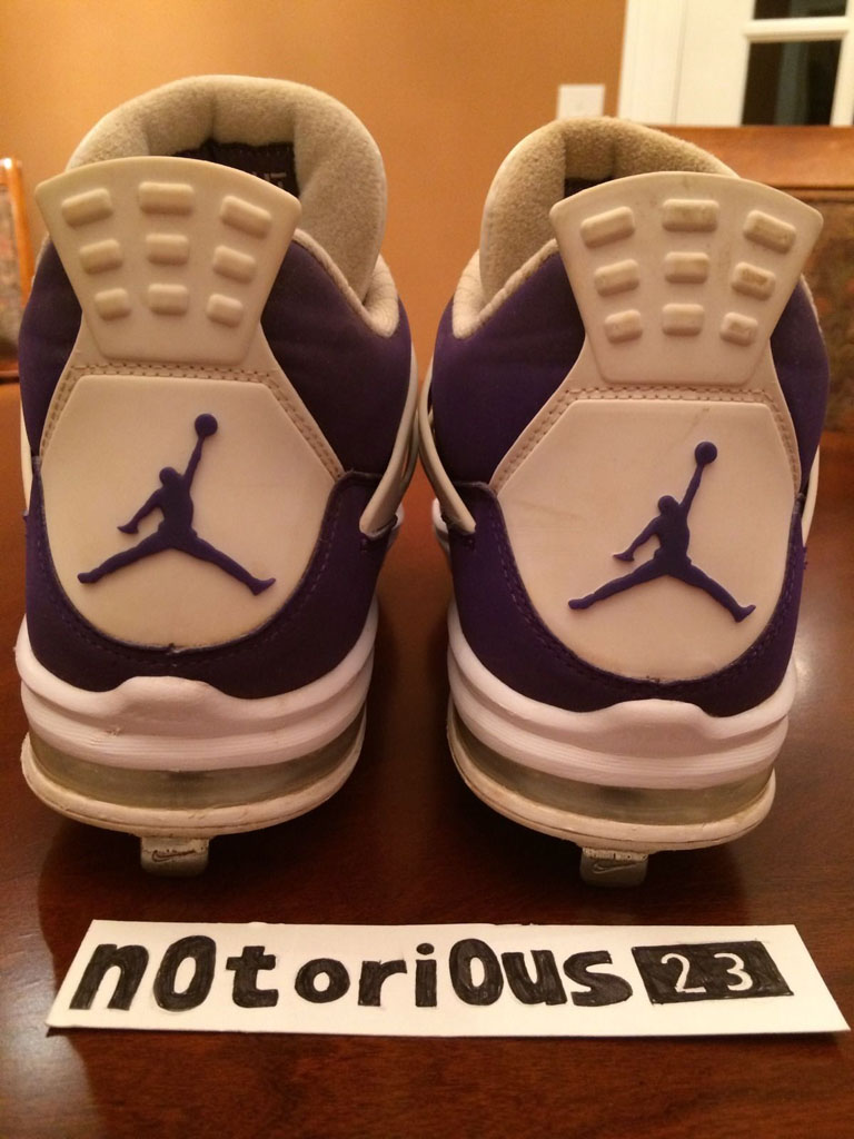 Flippin Kickz Restorations, Promo Sunset High Jordan 4 cleat re-swap.  Originally a cleat made only for the Sunset Apollos, a Nike-sponsored high  school baseball team