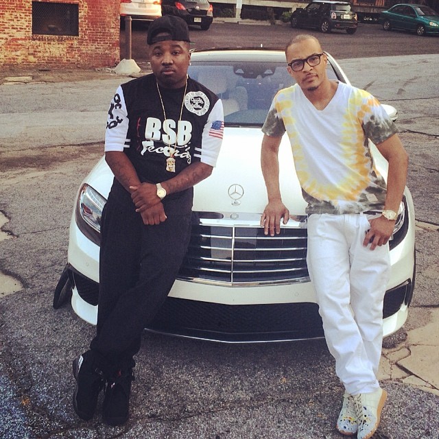 Troy Ave wearing Air Jordan VIII 8 Playoff; T.I. wearing Maison Martin Margiela Sneakers