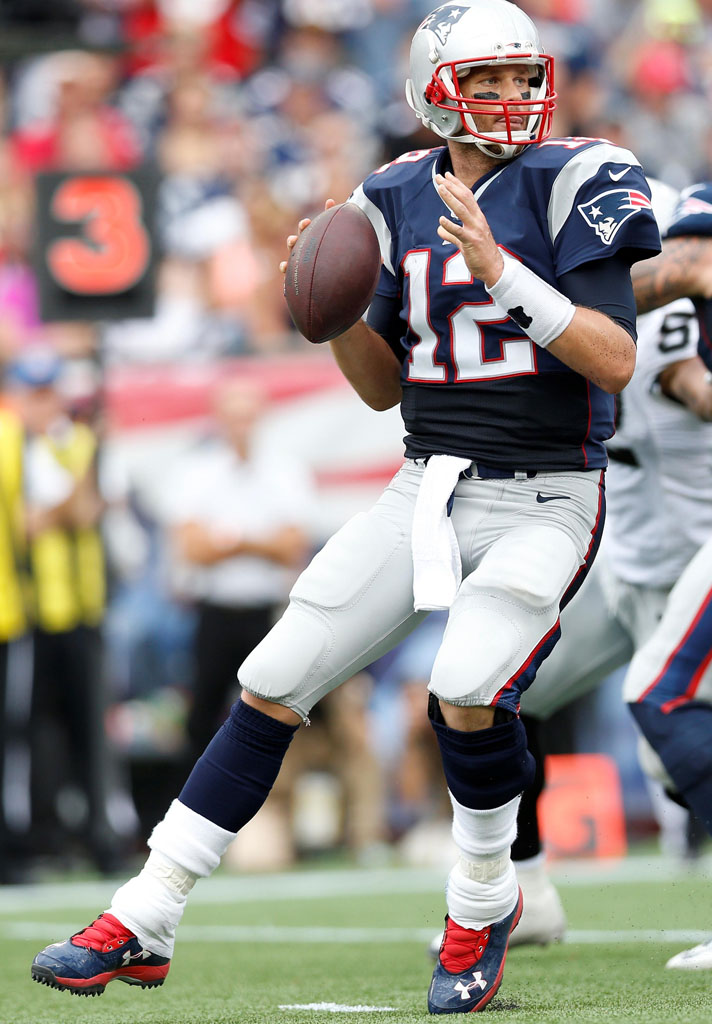 Tom Brady wearing Custom Under Armour Cleats