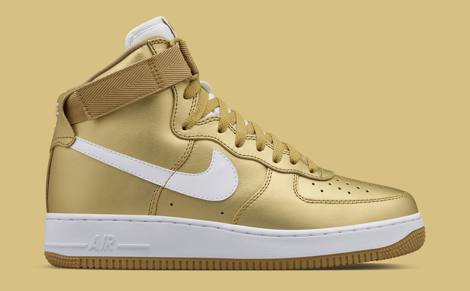 all gold high top air force ones