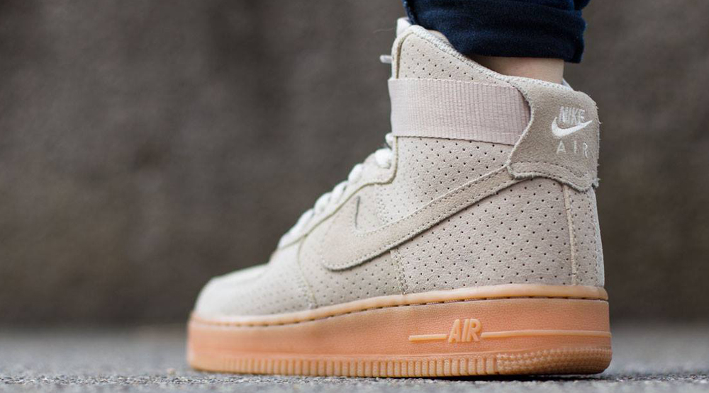 nike air force 1 high beige suede