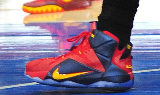 SoleWatch: Up Close With LeBron James' Red/Yellow Nike LeBron 12 PE