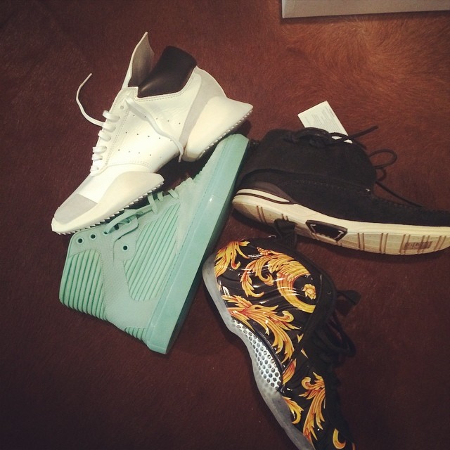 Wale Picks Up Rick Owens x adidas, Balenciaga, Supreme Foamposite