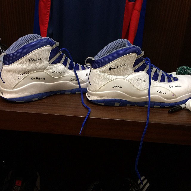 Andre Drummond Honors Sandy Hook & Jack Pinto with Custom Jordan Shoes