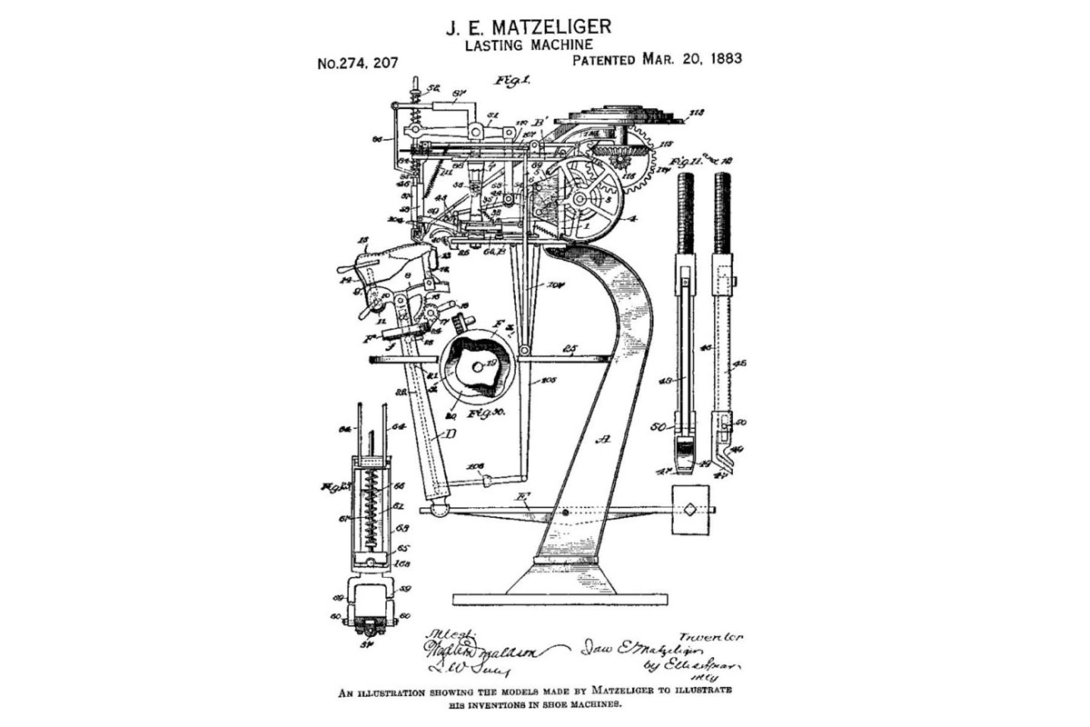 Jan Matzeliger's Shoe-Lasting Machine Patent
