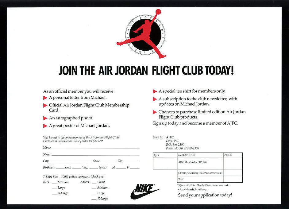 1991 air jordan flight club calendar