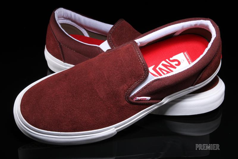 vans slip on pro deep mahogany