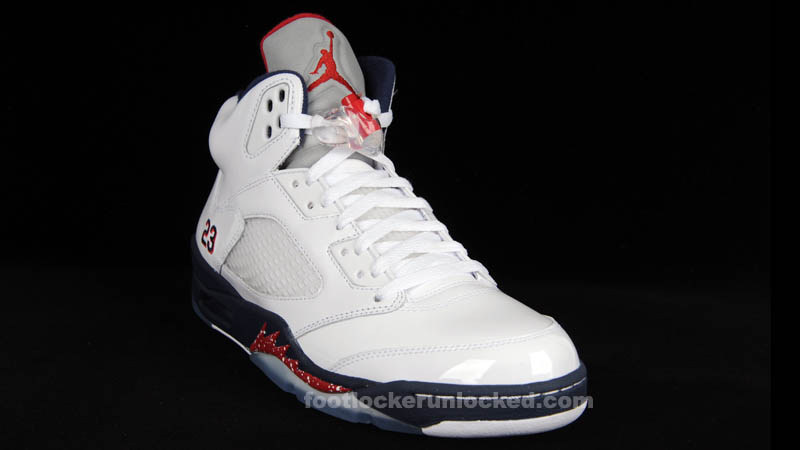 jordan retro 5 white red pink