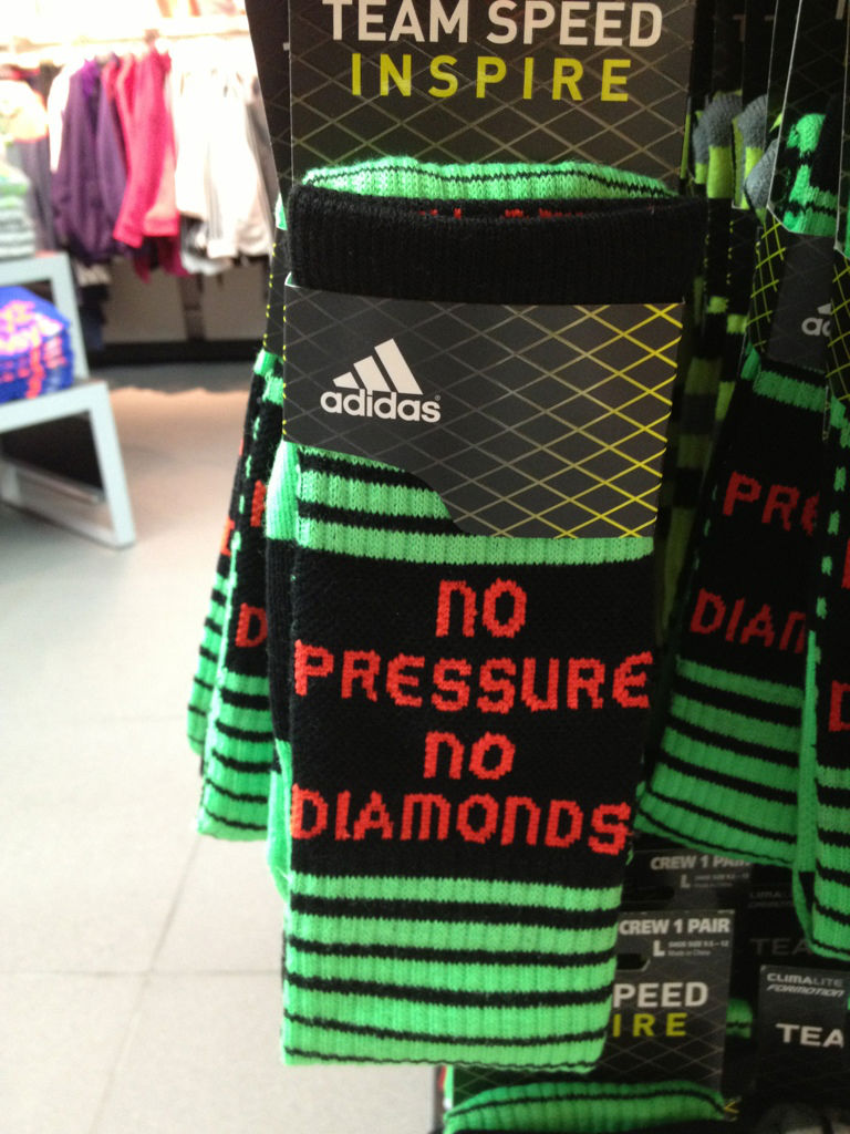 adidas Team Speed Crew Socks RG3 Inspire Collection No Pressure No Diamonds