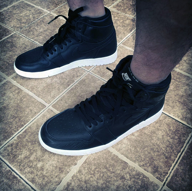 air jordan black leather