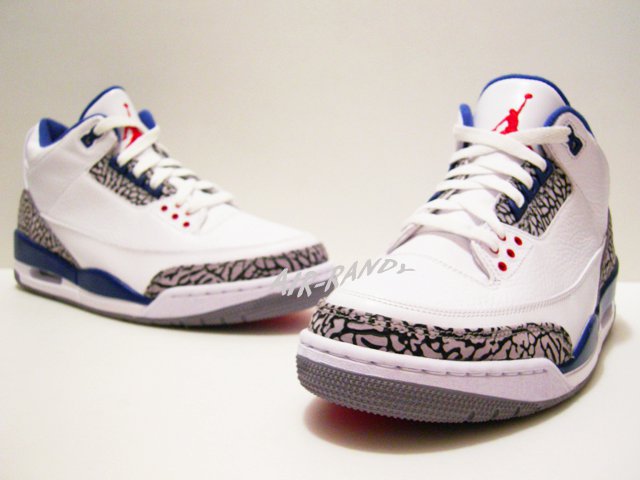 Air Jordan Retro 3 White True Blue 136064-104