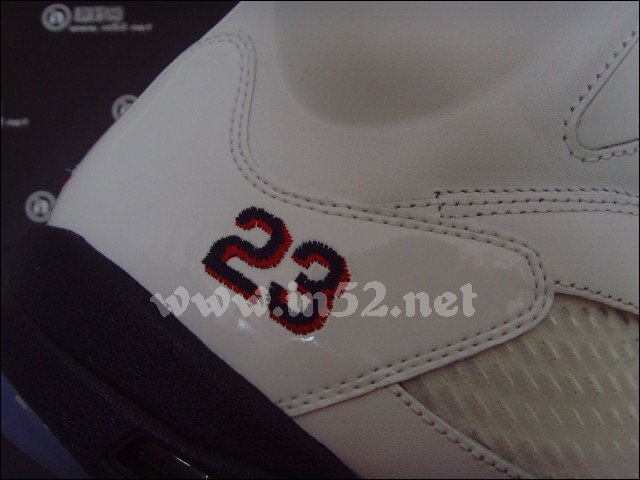 Air Jordan Retro 5 White Midnight Navy Varsity Red 136027-103