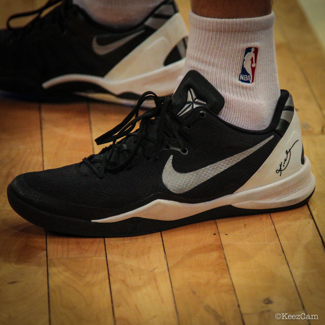 Matthew Dellavedova wearing Nike Kobe 8 System