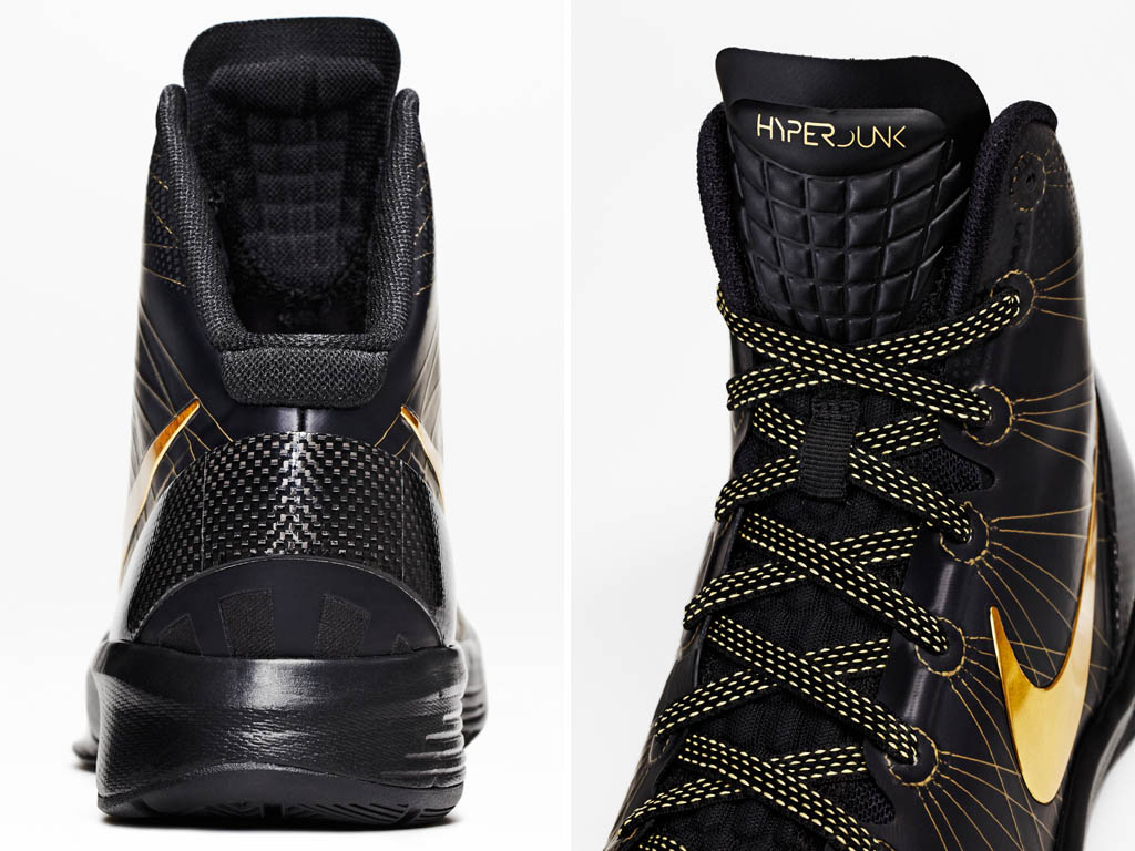 Nike hyperdunk outlet black and gold