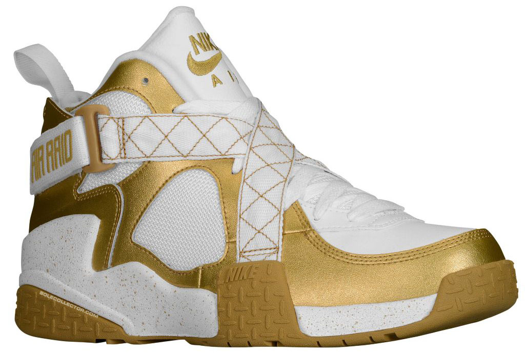 nike air gold and white