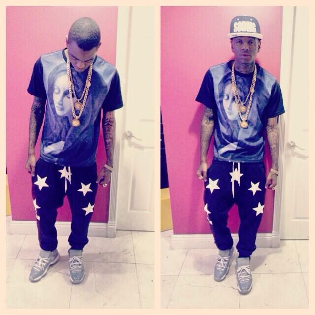 Soulja Boy wearing Air Jordan 11 Cool Grey