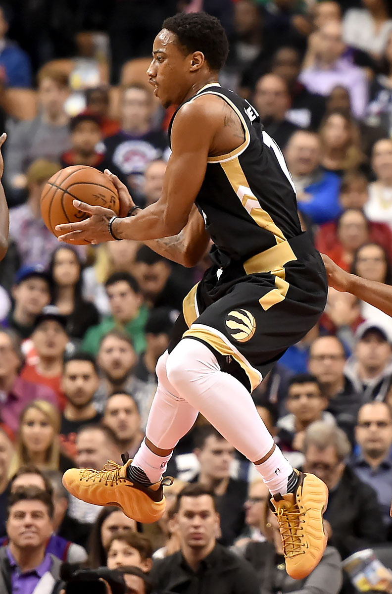 playing basketball in foamposites