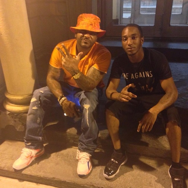 Jim Jones wearing Nike Air Trainer SC High Auburn