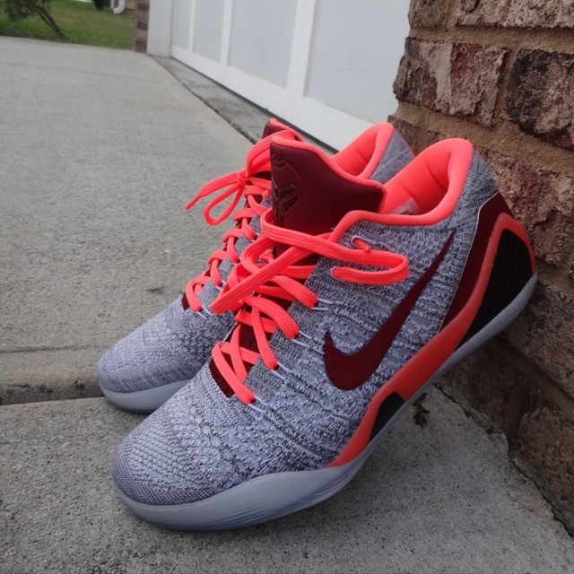 NIKEiD Kobe IX 9 Elite Grey/Solar-Burgundy