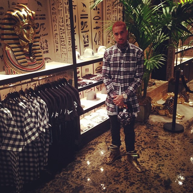 Tyga wearing Maison Martin Margiela Sneakers