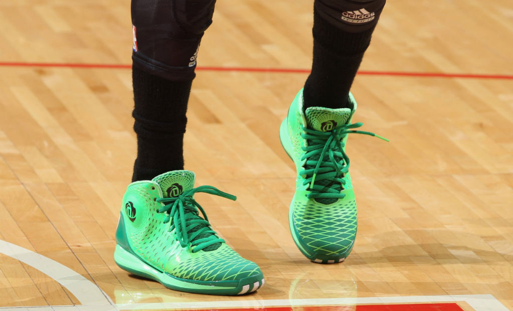 Derrick Rose wearing adidas Rose 3.5 St. Patrick's Day (2)