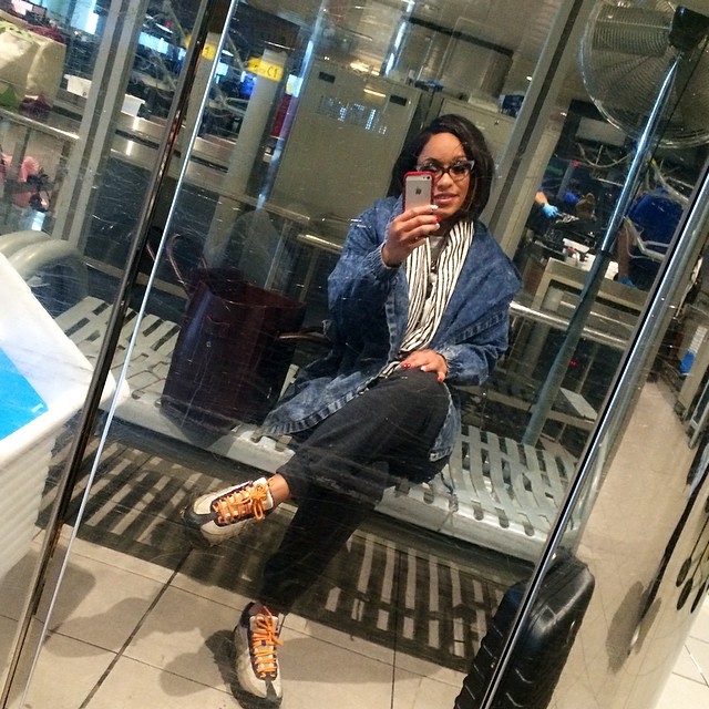 Tahiry Jose wearing Nike Air Max 95