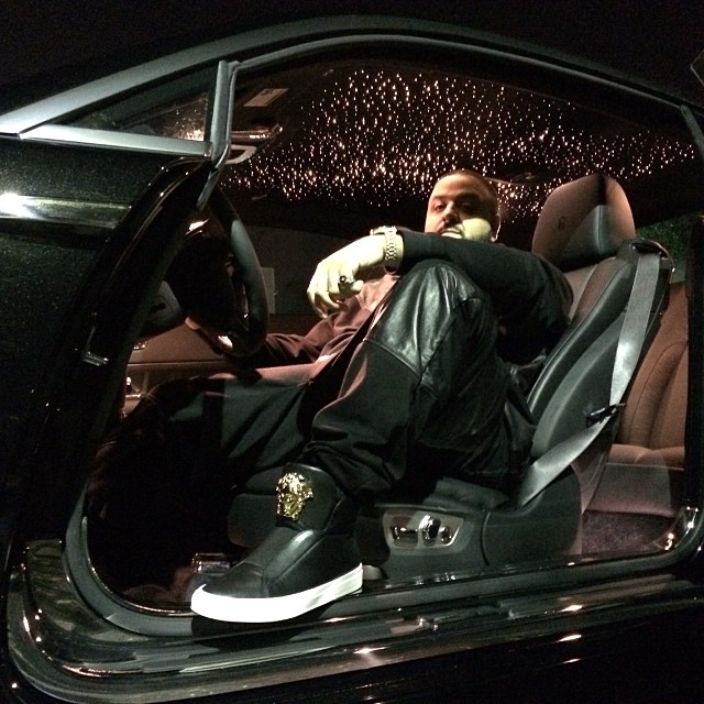DJ Khaled wearing Versace Medusa High-Top