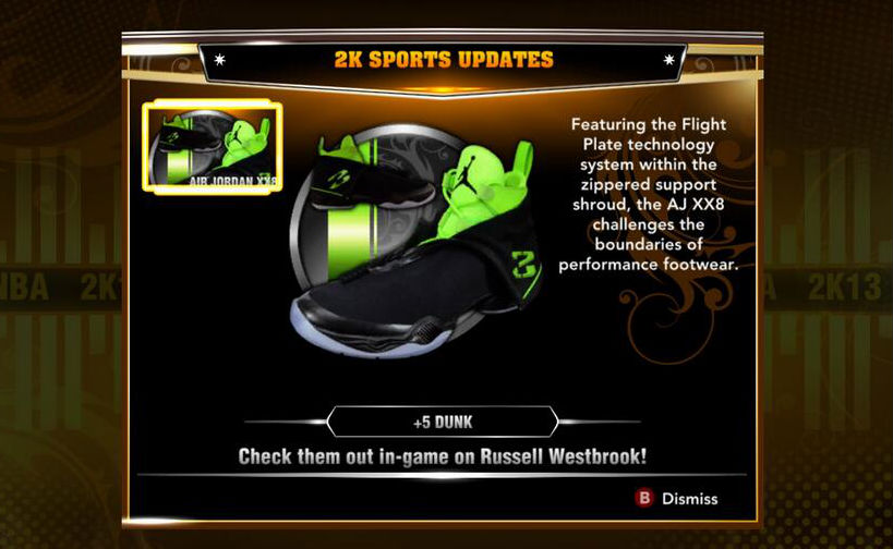 Air Jordan XX8 NBA 2K13 Update