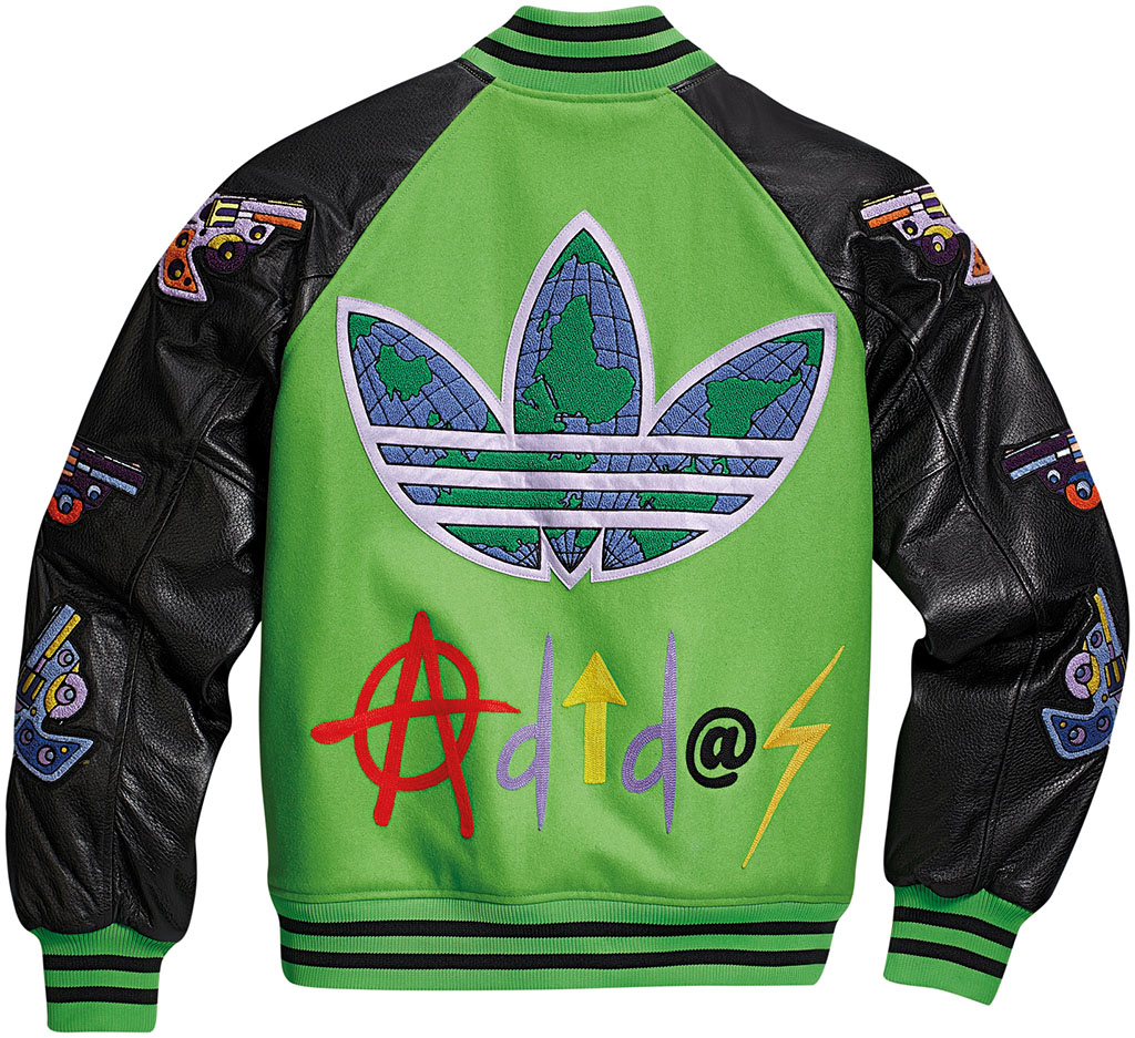 adidas Originals JS Varsity Jacket Black Green W61470 (2)